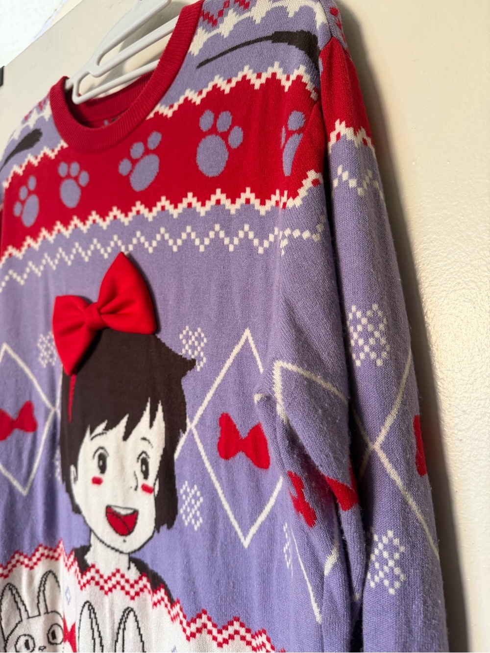 BoxLunch Studio Ghibli Kiki’s Delivery Service Sweater Medium 3D Bow - Picture 5 of 11